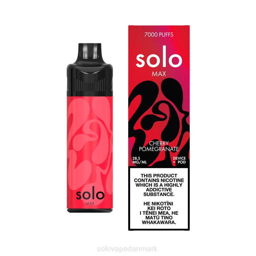 Solo Vape How To Use - Solo MAX pod kit kirsebær granatæble 44ZL66