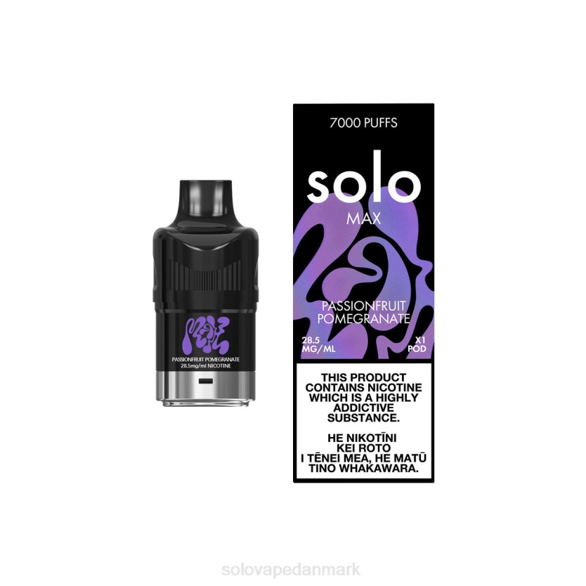 Solo Vape Near Me - Solo MAX pod passionsfrugt granatæble 44ZL89