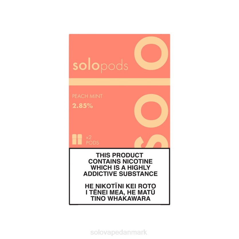 Solo Vape Købe - Solo erstatning pod 2-pak fersken mynte 44ZL57